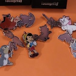 Disney Characters Blowing Bubbles Imagees Enamel Metal Pin Blind Box Series Combo Set 