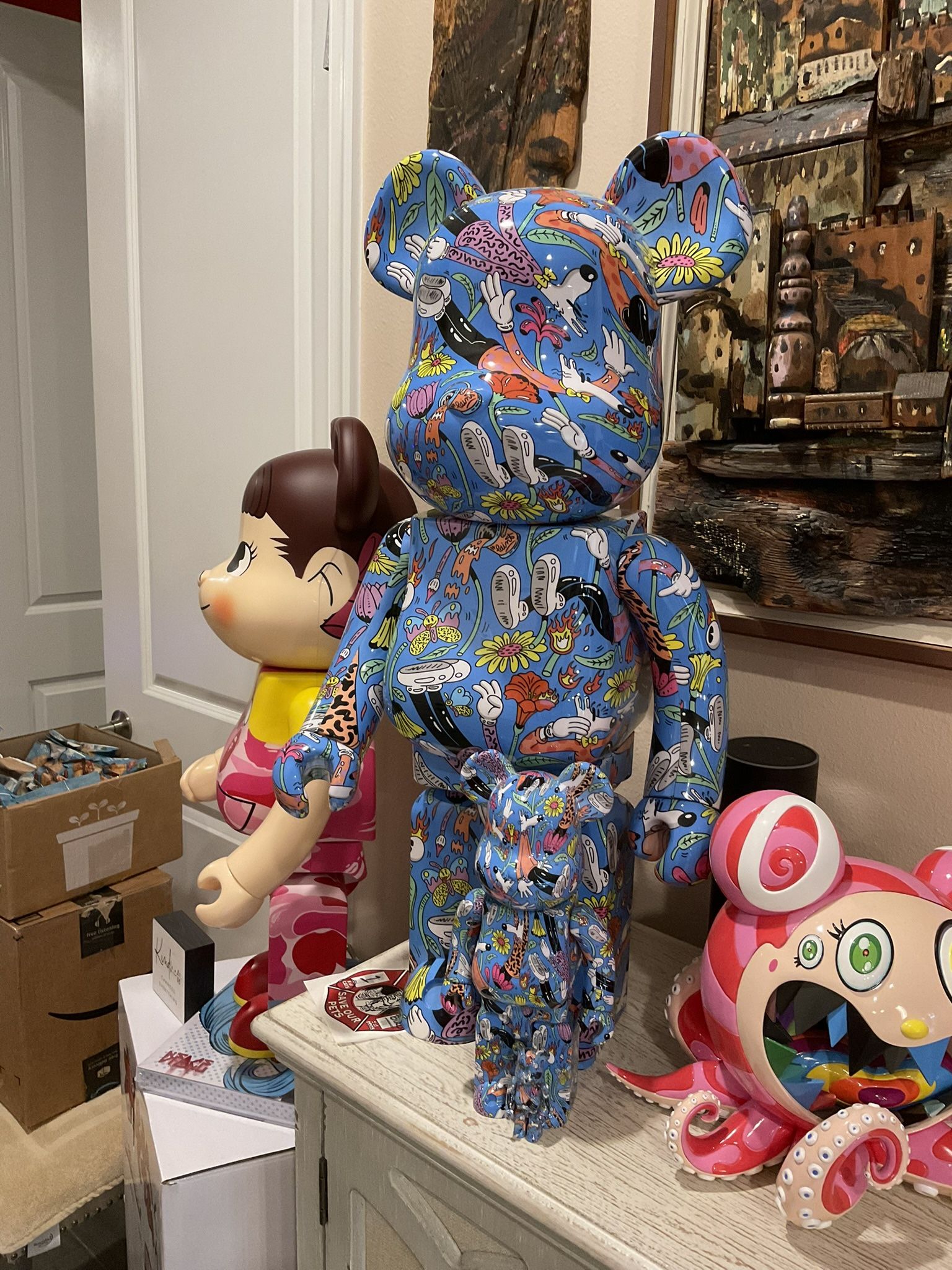 Bearbrick x Steven Harrington Magic Hour Figure Lot 1000%, 400%/100% π