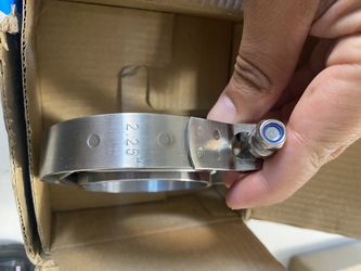 2.75'' inch Turbo Exhaust Downpipe T304 SS V-Band Clamp + Mild Steel Flange Kit