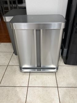 simplehuman Dual Compartment Kitchen Step Trash Can Recycler