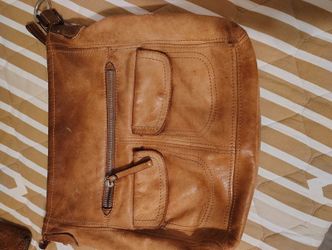 Fossil Leather Crossbody Bag Tan Cognac Vintage