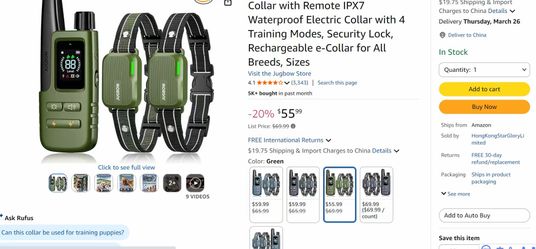 Brand new Dog Shock Collar 2 Dogs (10-120Lbs) - 4200FT Dog Training Collar with Remote IPX7 Waterproof Electric Collar with 4 Training Modes, Security