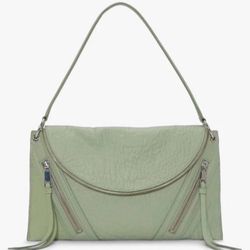 Vince Camuto Bubble Lamb Leather Wayhn Crossbody Light Seafoam Color