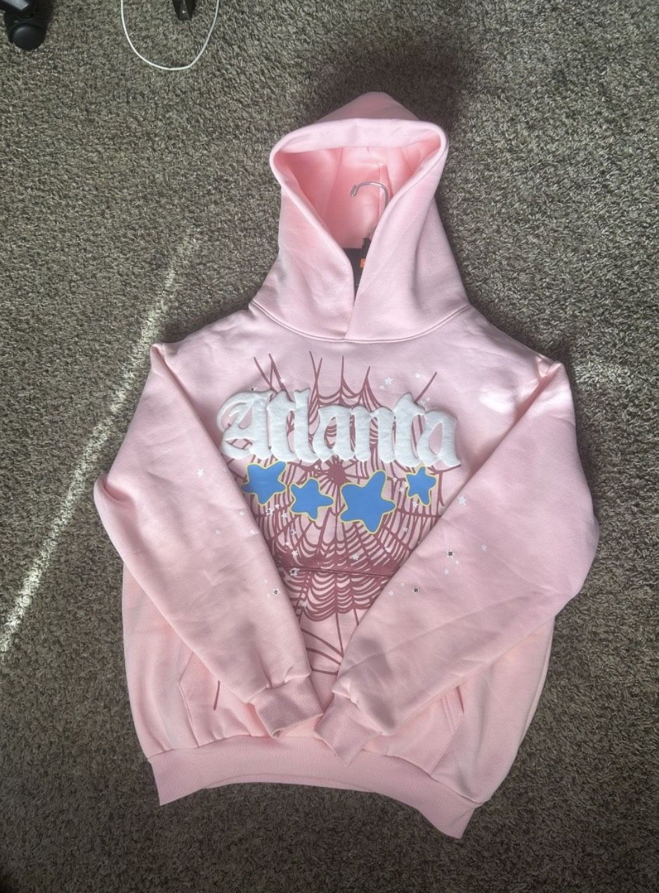 Sp5der PINK ATLANTA HOODIE