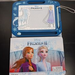 Disney Frozen Book and Erasable Magnetic Drawing Board Set Learn to Draw Story 