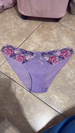 Victoria’s Secret purple underwear with flowers