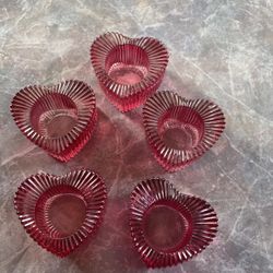 5gkass Heart Candle Holders   