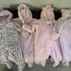 Baby Sleepers With Hoodie Size 3 To 9 Months 