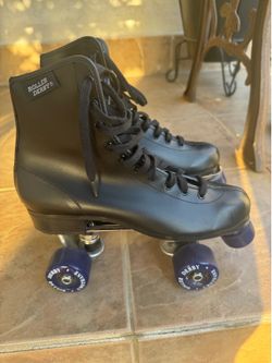 Vintage Roller Derby Quad Roller Skates Size 7 Black