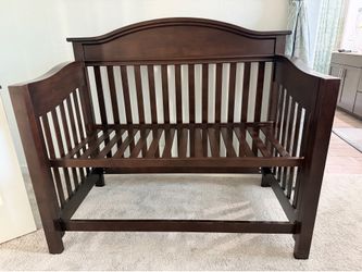 Dark Espresso Wood Convertible Baby Crib cafekid 4 in 1 convertible crib