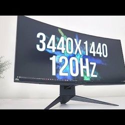 34 inch Alienware Gaming Monitor 120hz 4K Ultrawide RGB IPS