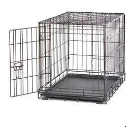 Black Wire Dog Crate with Tray 30inch