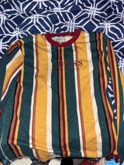 Vintage Guess Los Angeles Striped Long Sleeve Shirt