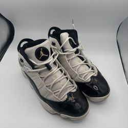 Jordan 6 Rings Men's Size 13 White/Black/Fossil Stone 322992 112  (NO BOX)