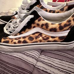 Leopard Print Vans Size 7.5