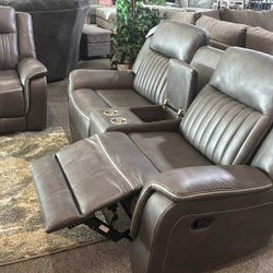 OM• $38 Initial • Brand New// Enzo 2 Piece Sofa And Loveseat// Living Room Set