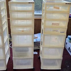 3 Plastic Chest Of Drawers Dorm Basement Organizing 