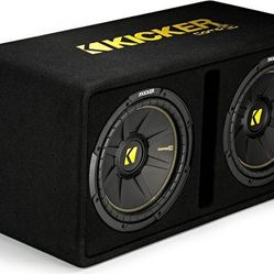 Kicker 44DCWC102

Ported enclosure with dual 10" CompC subwoofers

