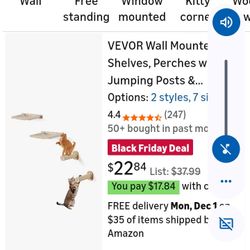 Wall Mounted Cat Shelves 