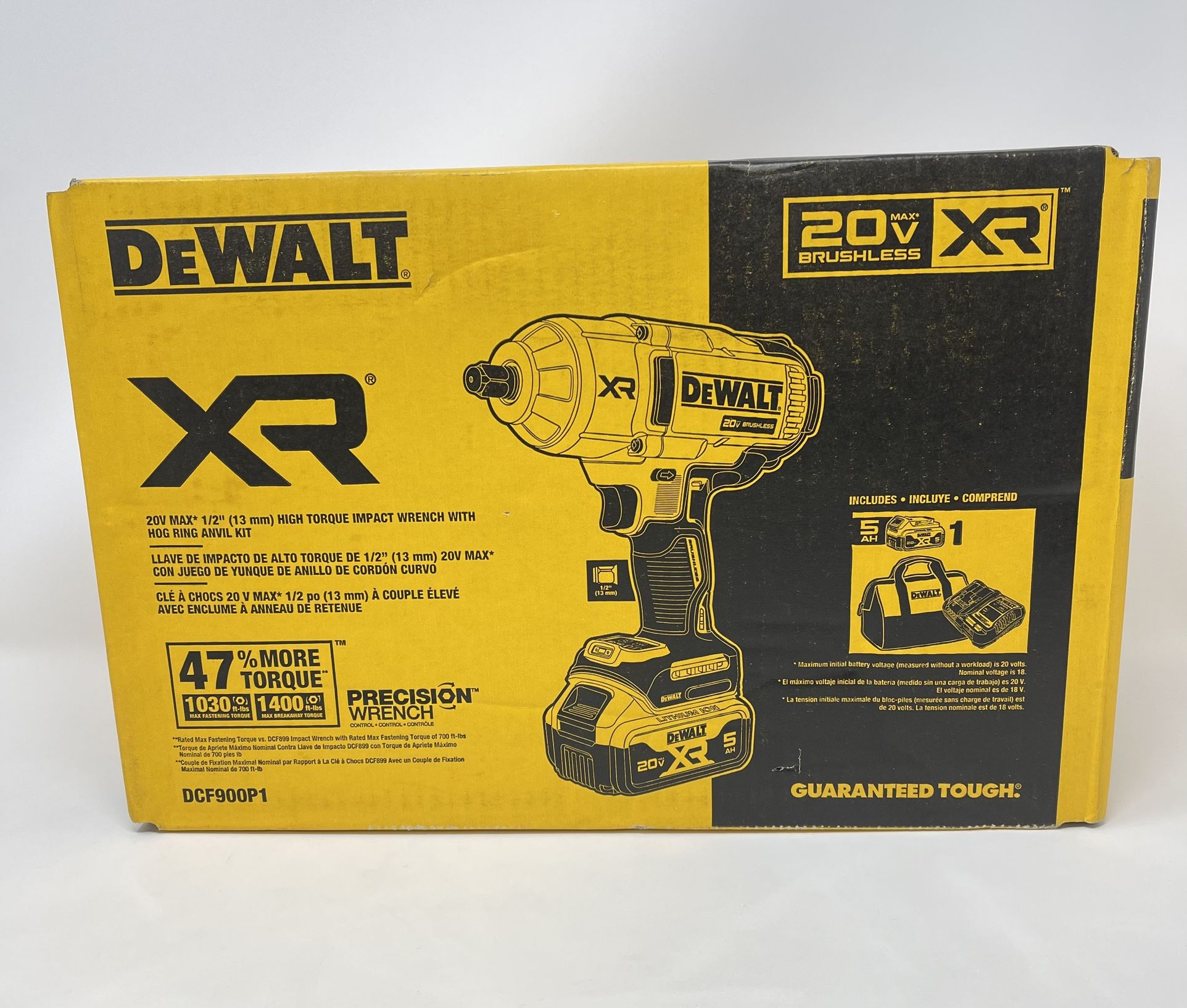 Dewalt DCF900P1 20V MAX 1/2” High Torque Impact Wrench Kit