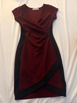 Red w black dress