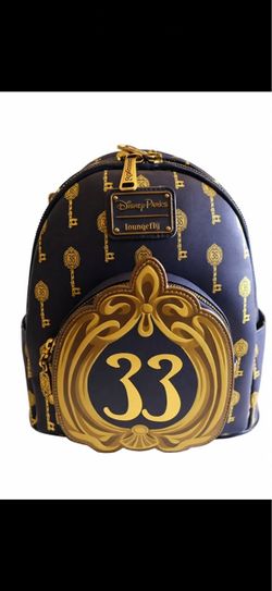 Exclusive Disney Club 33 Disneyland Loungefly Backpack Gold Key Print
