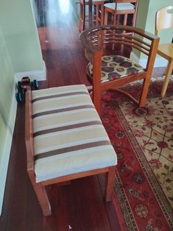 Solid Wood Chair And Bench