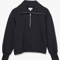 The Drop Black Half-Zip Sweatshirt