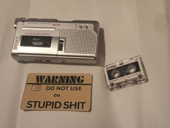 micro cassette recorder with new belts
