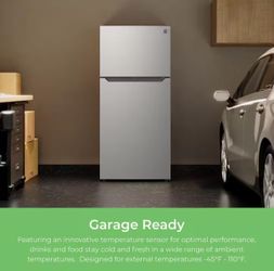 18.1 cu. ft. Top Freezer Refrigerator in White with E-Star, Adjustable Glass Shelves, Garage-Ready Design