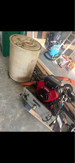 Industrial carpet, cleaning hoses, pressure washer hoses motor tank everything in good working condition