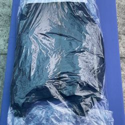 Eddie Bauer Goose Down Navy Blue Bomber Puffer Jacket Coat Men’s Size L Tall EUC