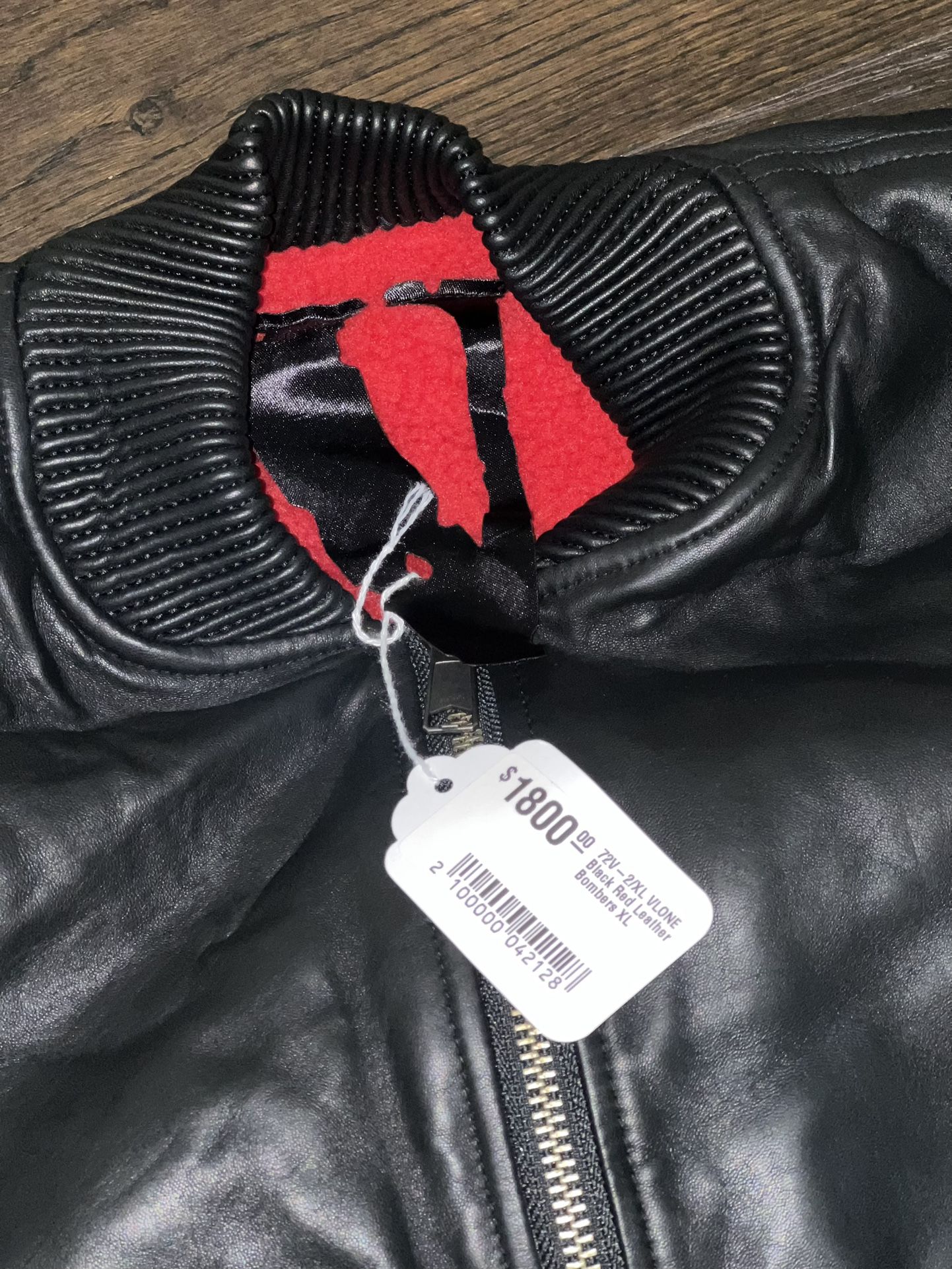Vlone Leather Bomber Jacket XL -New