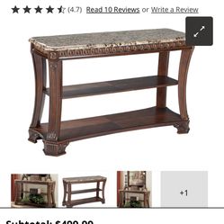 Ledelle Antique-Style Console & Coffee Table Set + Free Pillows! 🛋️