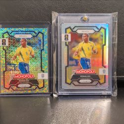 Panini monopoly fifa world cup 2026 ronaldo Brazil hatrick and silver prizm bundle  card