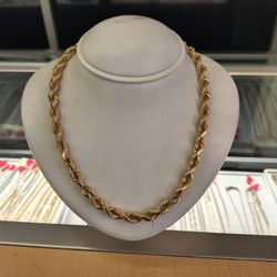 10k Solid Gold Rope Chain 84.6 Grams 24 Long Layaway Available 10% Down If You Interested Please Make Sure You Ask For Maribel Thank You 