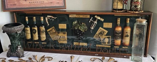 Vintage Wine Shadow Trinket Box
