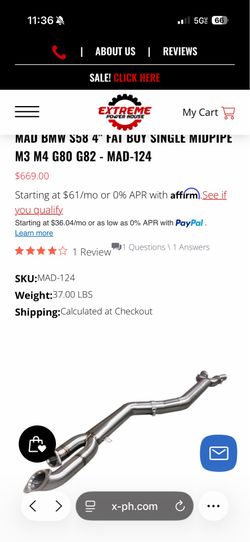 MAD Midpeipe For G8X