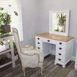 White Vanity desk