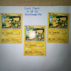 Pikachu #27 Pokemon Furious Fists $3 each
