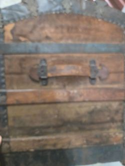Antique Dome Top Steamer Trunk