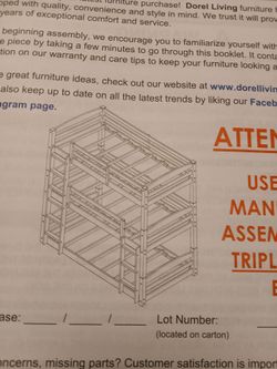 Triple bunk beds