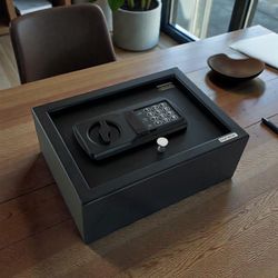 Fortress Steel Safe w/ Keypad, 2 Keys, Resettable Code – Heavy Duty Drawer Safe