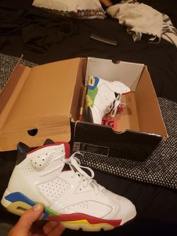 Retro 6 Olympic size 12 worn