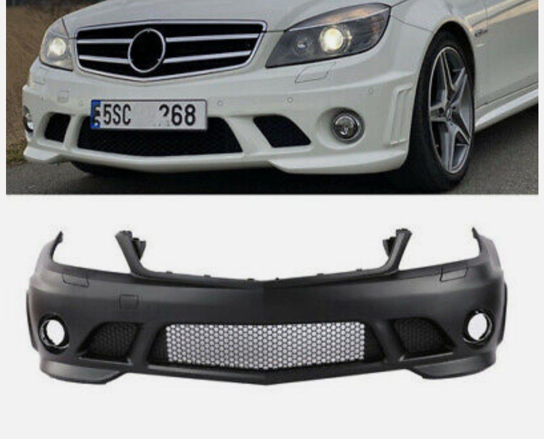 C63 AMG Style Front Bumper W/O PDC For Mercedes Benz 2008-10 C Class W204


