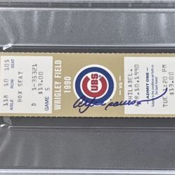 Andre Dawson Signed Cubs Ticket Psa Slabbed