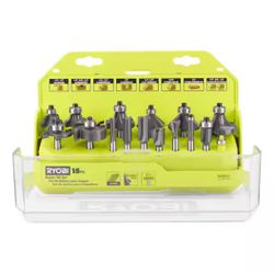 RYOBI Shank Carbide Router Bit Set (15-Piece)=Ryb-234