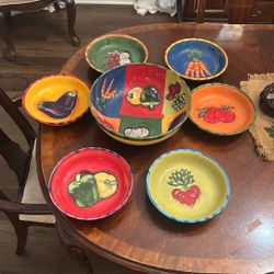 Vintage Pasta Salad Vegetable Plate Set