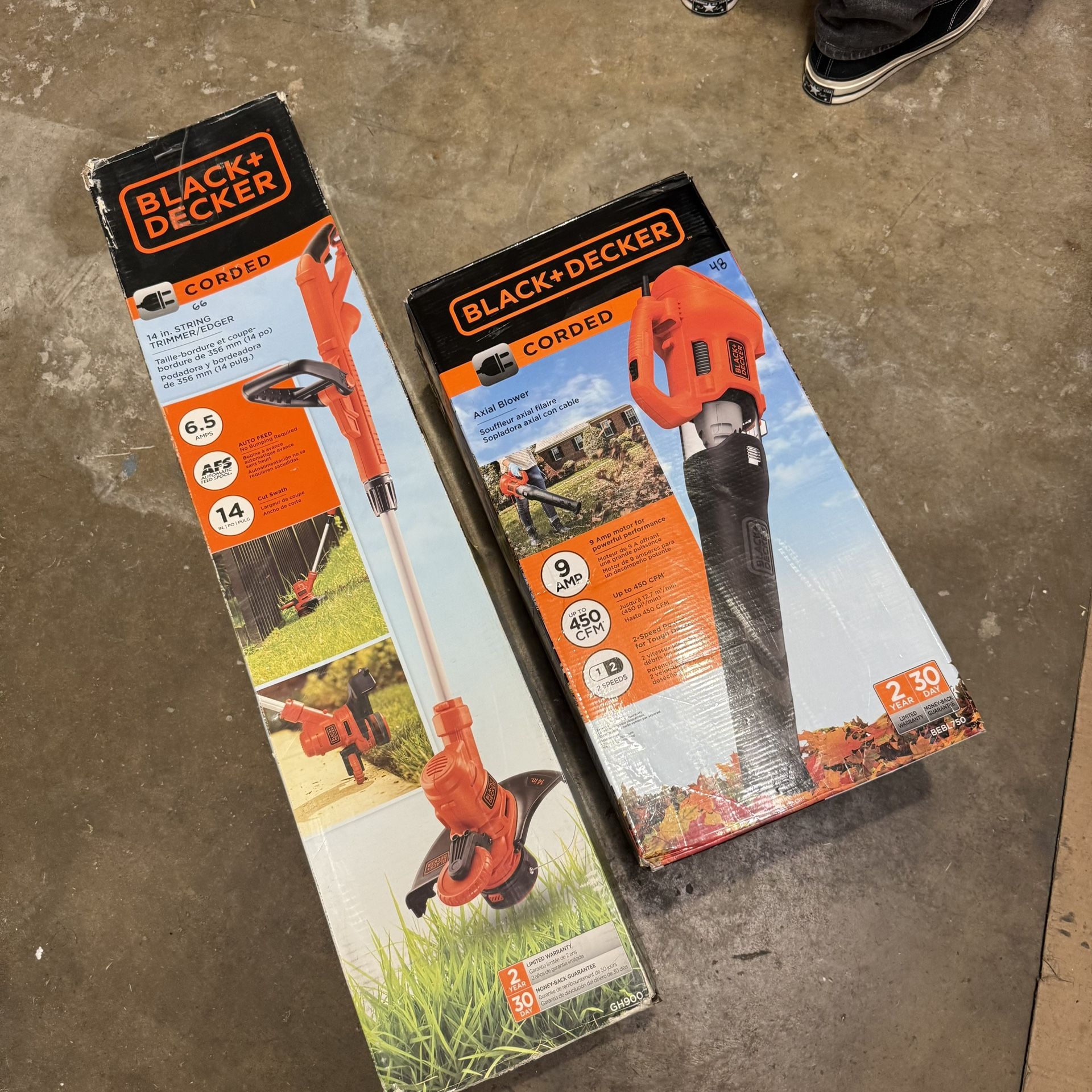 BLACK+DECKER Corded Electric Handheld Axial Leaf Blower and String Trimmer Combo