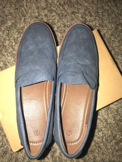 Blue Suede Loafers